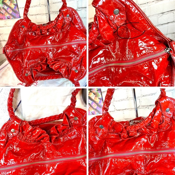 Christian Louboutin red patent leather shoulder bag - Picture 12 of 16